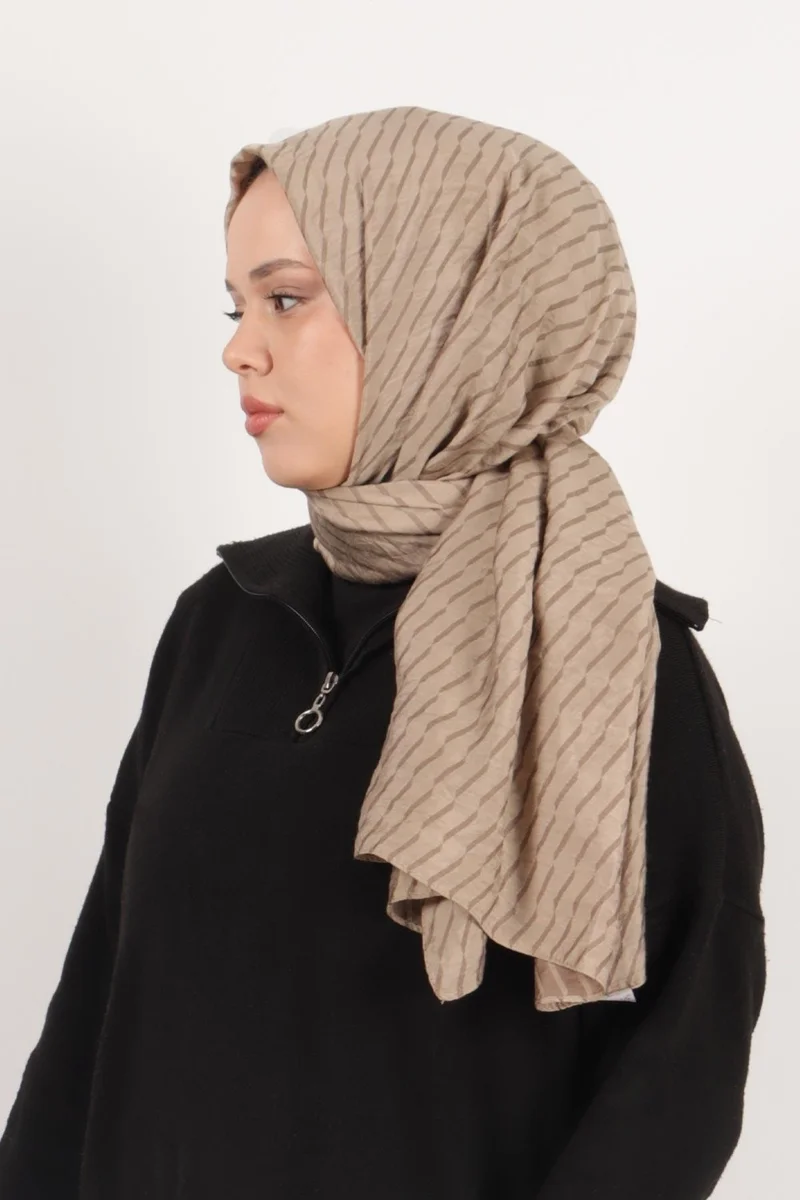 Pikas Stick Pattern Silky Viscose Shawl