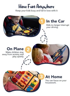 Y&D Busy Board Montessori Toys for Toddlers, Sensory Gifts 1 2 3 4 Year Old Girls & Boys Preschool Autistic Children Activities Educational Travel Toy Kids Learning Basic Dress Skills  - Image 3