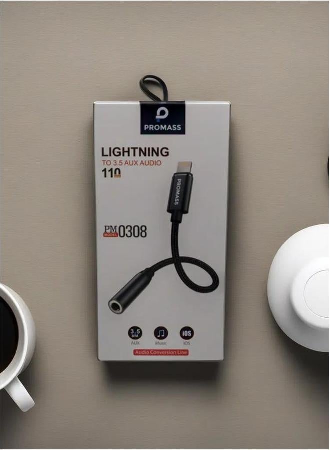 بروماس استمتع بتجارب صوتية مذهلة مع كابل الصوت Lightning to 3.5mm AUX الخاص بنا - Image 1