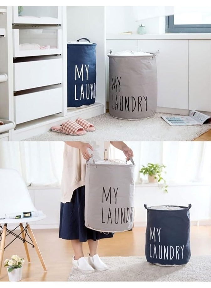 بلومنغ تايم سلال الغسيل سلة الملابس الرباط جولة القطن الكتان سلة الغسيل - Image 2