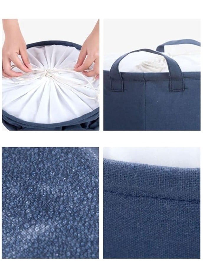 بلومنغ تايم سلال الغسيل سلة الملابس الرباط جولة القطن الكتان سلة الغسيل - Image 3