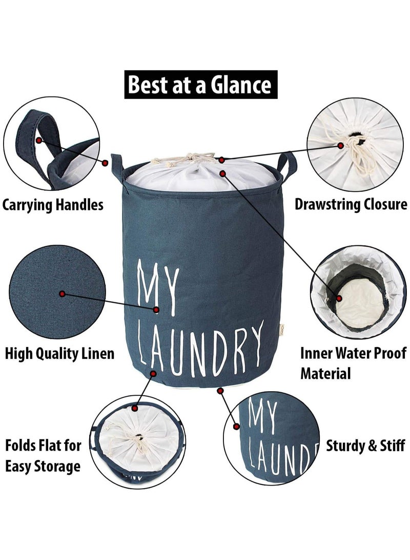بلومنغ تايم سلال الغسيل سلة الملابس الرباط جولة القطن الكتان سلة الغسيل - Image 5