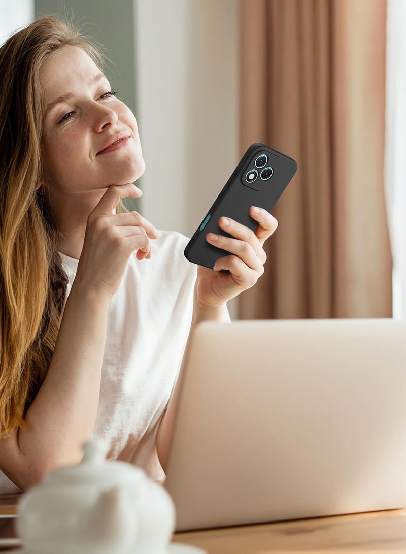 دبليو تيك غطاء سيليكون ناعم لهاتف Honor 400 Lite 5G 2025 (MCRPSN) - أسود - Image 3