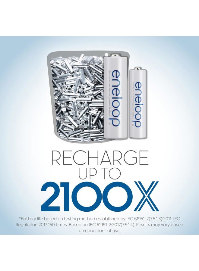 eneloop Panasonic BK-4MCA24/CA AAA 2100 Cycle Ni-MH Pre-Charged Rechargeable Batteries, 24-Battery Pack - Image 3