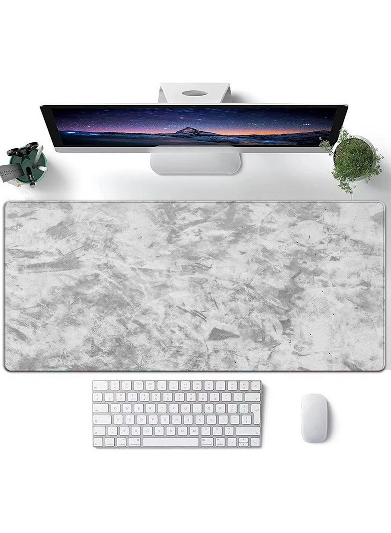 MIMOE Large Gaming Mouse Pad, Non-Slip Rubber Base Mouse Pad Office Desk Mat Desk Pad Waterproof, Smooth Cloth Surface Keyboard Mouse Pads for Computers (Light Gray 900*400* 3mm) - Image 1