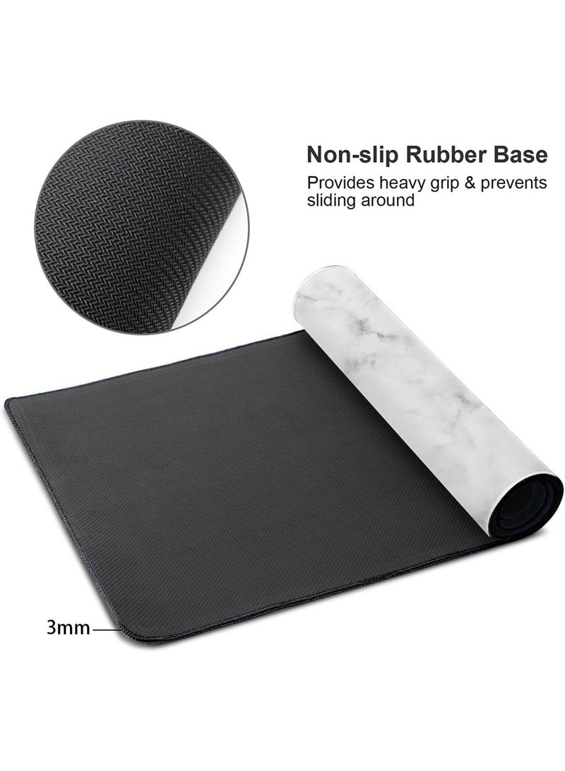 MIMOE Large Gaming Mouse Pad, Non-Slip Rubber Base Mouse Pad Office Desk Mat Desk Pad Waterproof, Smooth Cloth Surface Keyboard Mouse Pads for Computers (Light Gray 900*400* 3mm) - Image 2