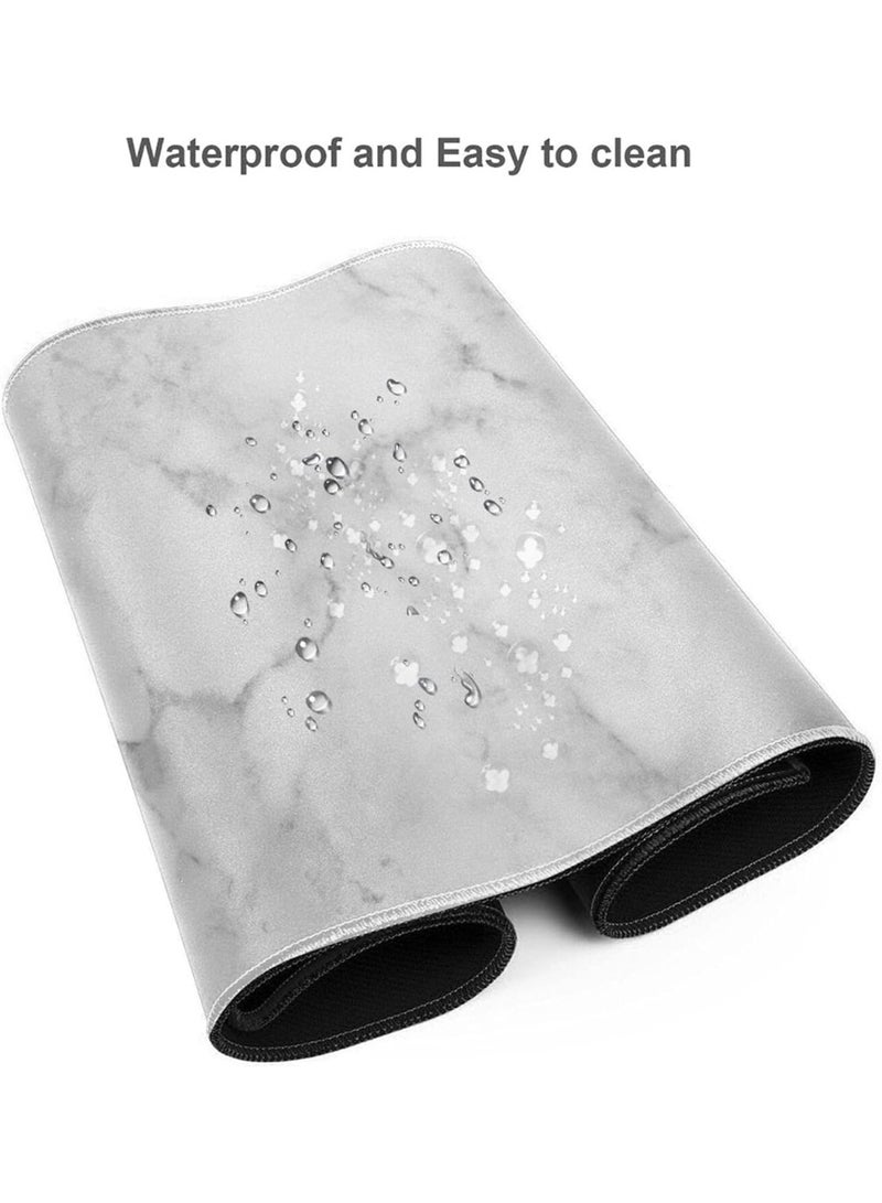 MIMOE Large Gaming Mouse Pad, Non-Slip Rubber Base Mouse Pad Office Desk Mat Desk Pad Waterproof, Smooth Cloth Surface Keyboard Mouse Pads for Computers (Light Gray 900*400* 3mm) - Image 3