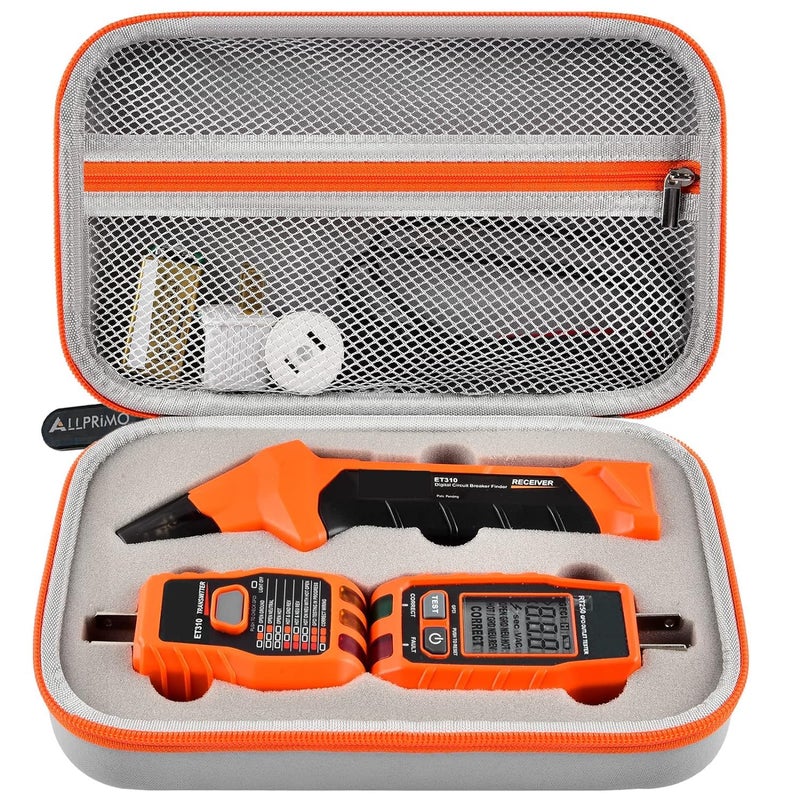 Case Compatible with Klein Tools ET310 AC Circuit Breaker Finder 80016 Outlet Repair Tool Kit RT250 GFCI Receptacle Tester Electrical Storage Organizer Holder Bag Box OnlyGrey