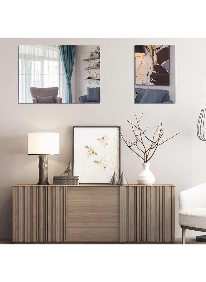 TPGP Pack Of 6 Acrylic Mirror Tiles, Self-Adhesive, Decorative Mirror - Image 5