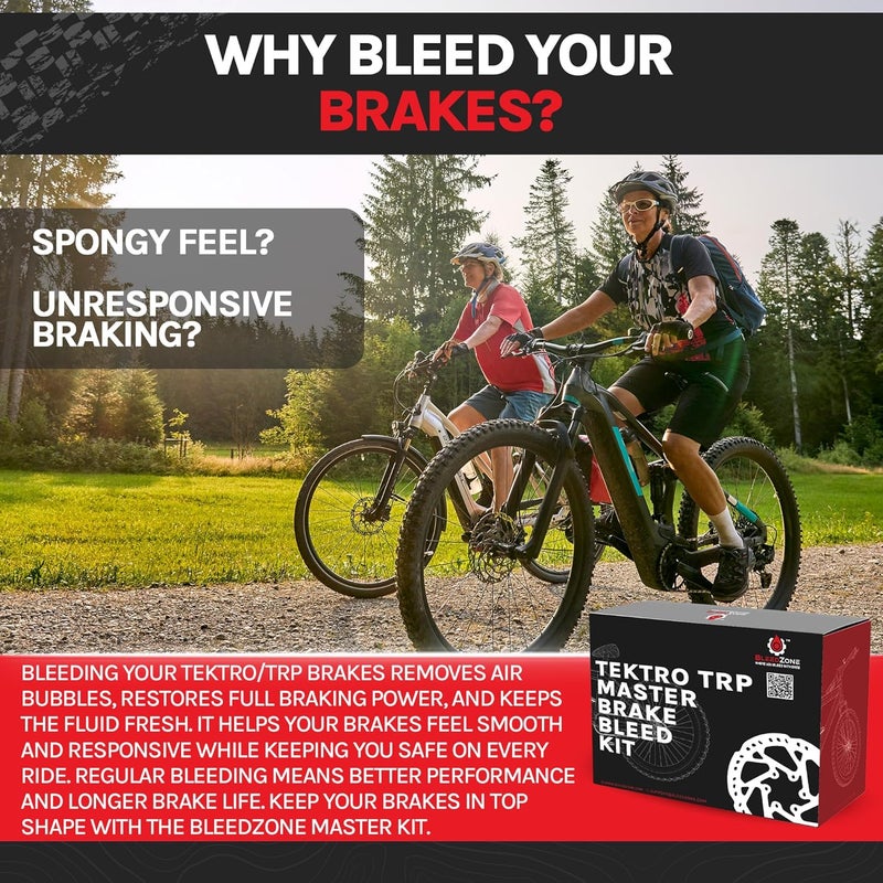 BleedZone Master Bleed Kit for Tektro TRP Hydraulic Brakes with 120ml Mineral Oil and Tools - Image 4