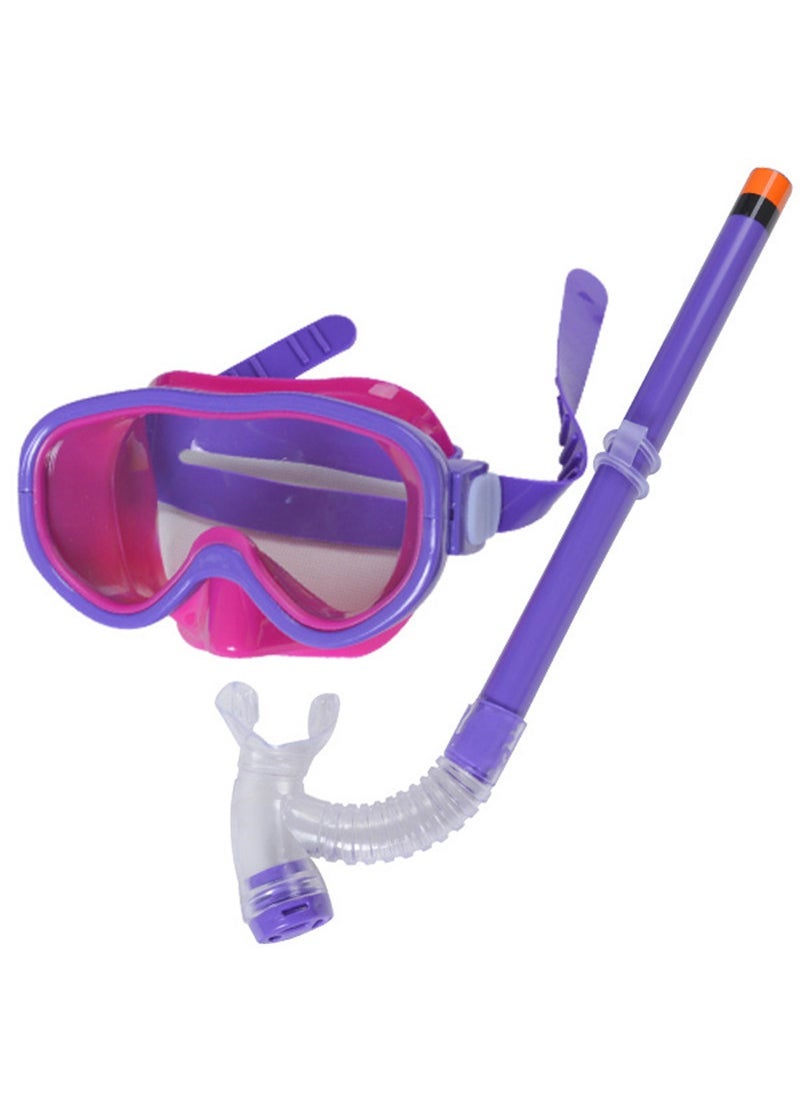Generic 1 x 5 pcs Kids  Adults Fashion Swim Set with Goggles Cap Snorkel Purple