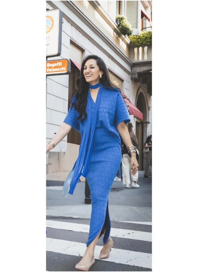 نسيسيرا Royal Blue Quilted Co-ord Set
