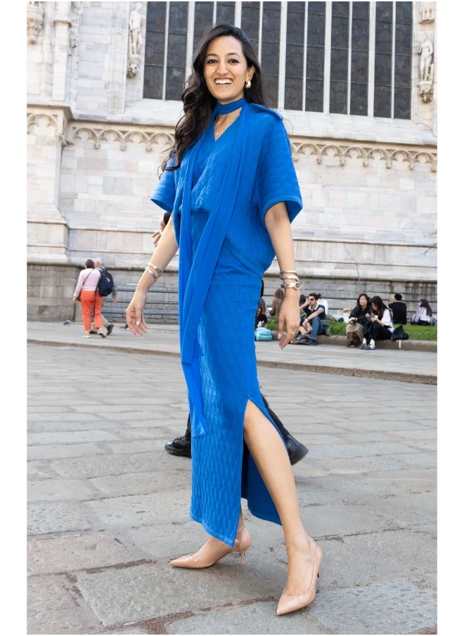نسيسيرا Royal Blue Quilted Co-ord Set