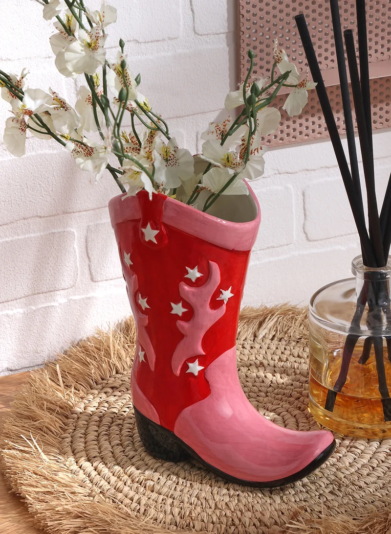 Sass & Belle Cowboy Boot Vase