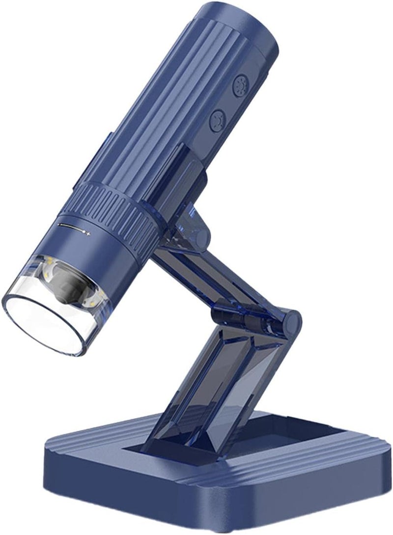 Tobo USB Digital Microscope,50X-1000X Magnifying Coin Microscop Handheld Pocket Microscop Adults HD USB Microscope Camera 8 LED Lights Adjustable Blue TD-1049IM - Image 1