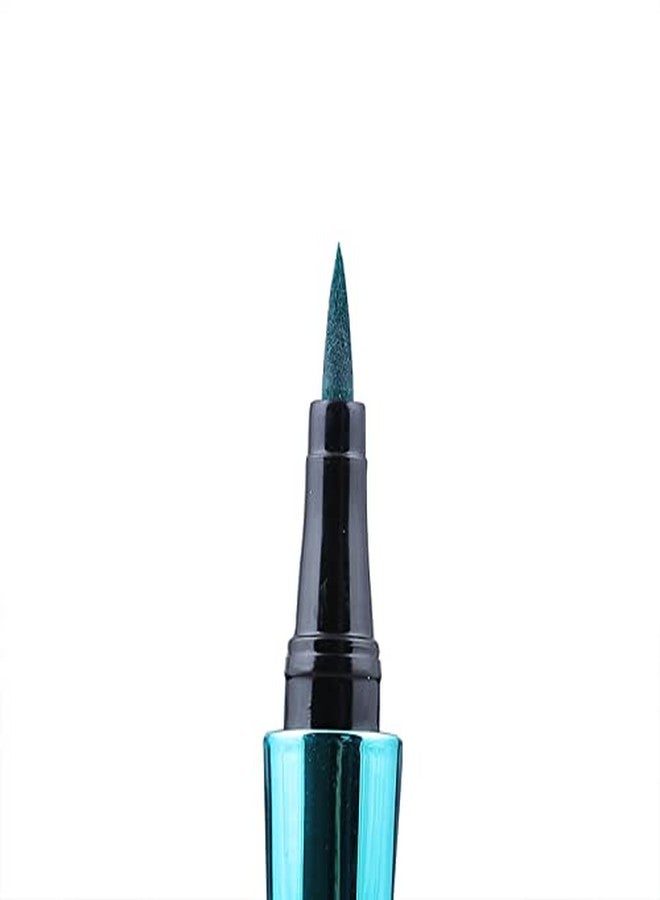 CLAMY Stay On Eyeliner Color Pen 16 hr Long Lasting Waterproof Smudge proof, Unique Soft Texture, 0.8 ml - Green - Image 2