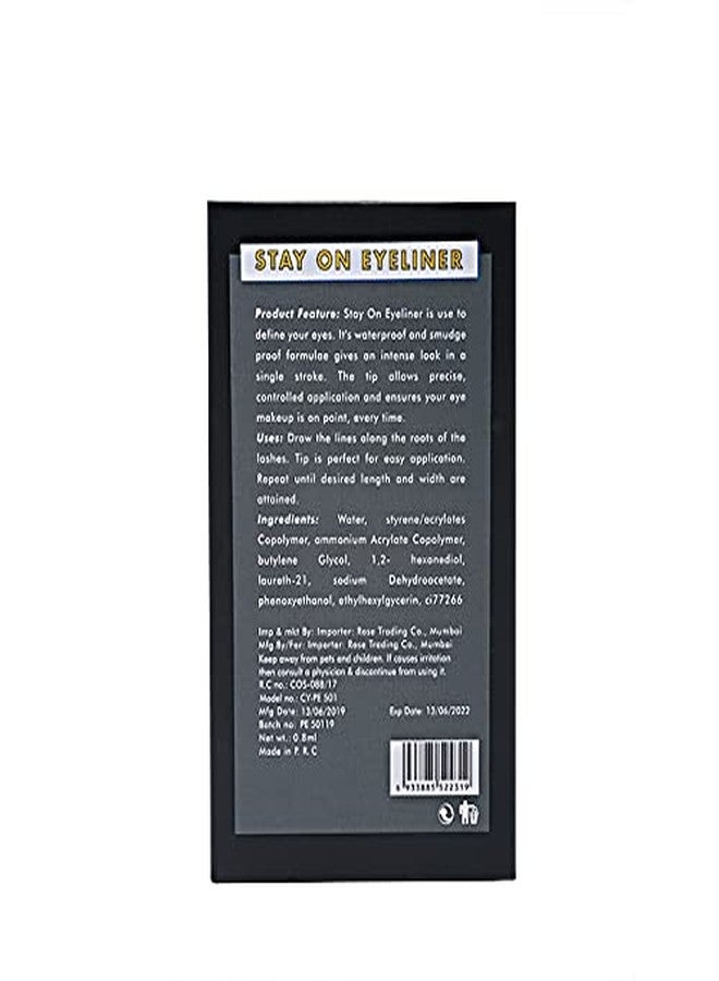 CLAMY Stay On Eyeliner Color Pen 16 hr Long Lasting Waterproof Smudge proof, Unique Soft Texture, 0.8 ml - Green - Image 5