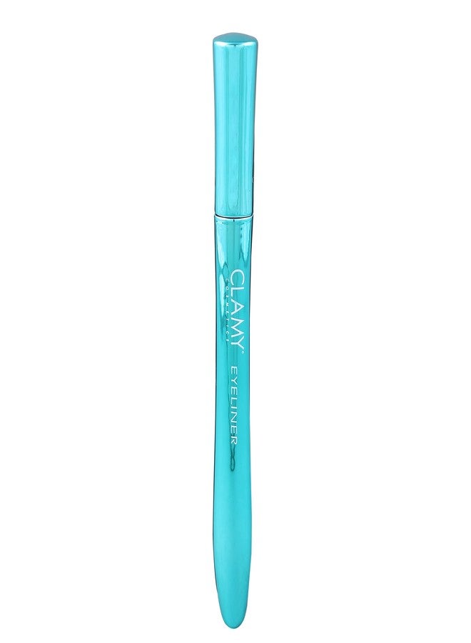 CLAMY Stay On Eyeliner Color Pen 16 hr Long Lasting Waterproof Smudge proof, Unique Soft Texture, 0.8 ml - Green - Image 3