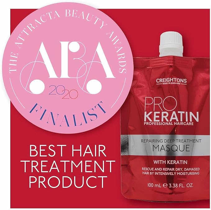 Creightons Pro Keratin Repairing Deep Treatment Masque 100ml Formulated with Keratin Rescue and Repair Dry Damaged Hair by Intensively Moisturising Pack of 2