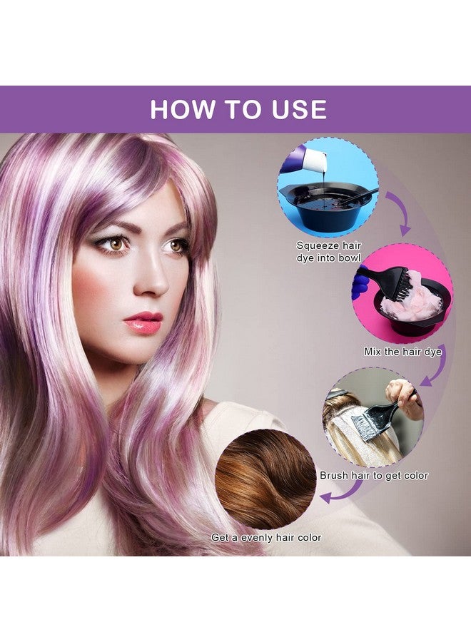 Ahier AHIER 23 Packs Hair Dye Coloring Kit, Include hair Dye Brush and Bowl Set, Hair Highlight Cap Kit, Ear Cover, Gloves, Shawl, Shower Cap for DIY Salon Hair Coloring Dye Tools - Image 4