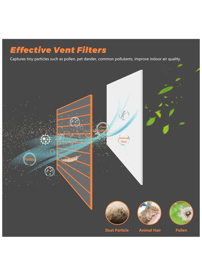 Ac Air Vent Filter, 60 x 300 cm Air Conditioner Filter Kit for Home, Premium Electrostatic Media with 66 Round Adhesive Sticker for AC And Heating  - Image 3