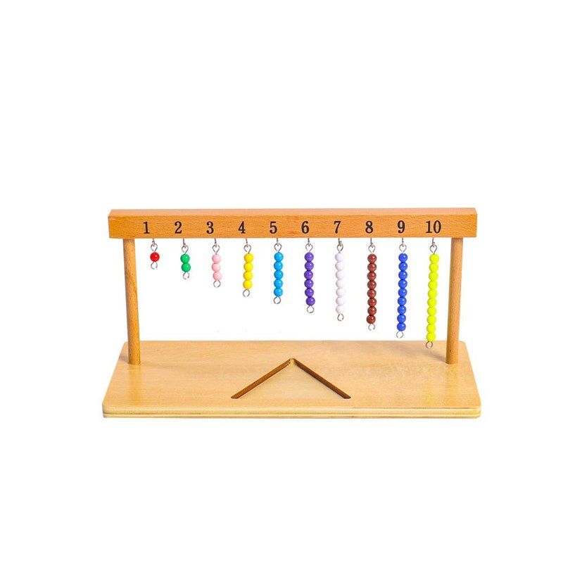 Kghios Montessori Math Toys Materials for Toddlers 1-20 Beaded Hanger Color Bead Stairs with Beads Montessori Mathematics Eductional Materials Learning Tools Preschool Toys - Image 4