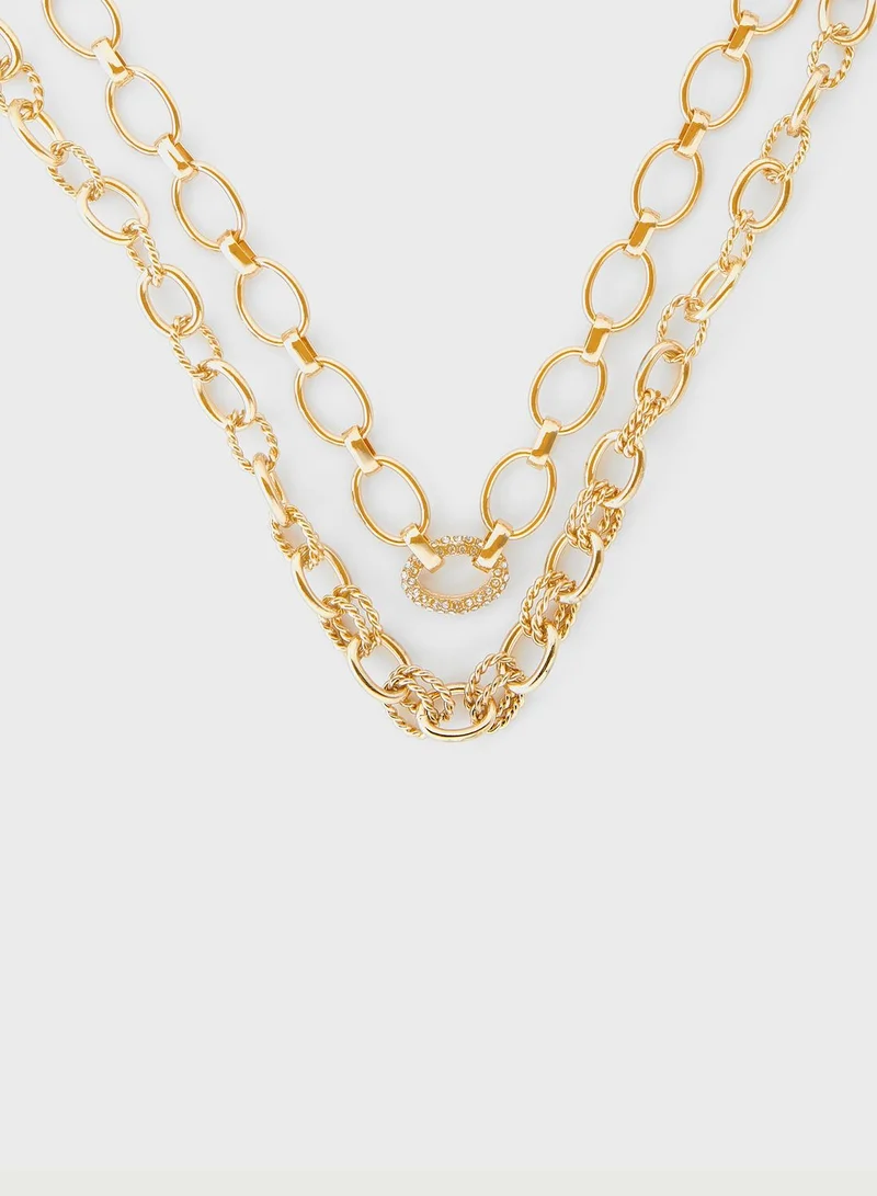 RIVER ISLAND Statement Chain Layer Necklace
