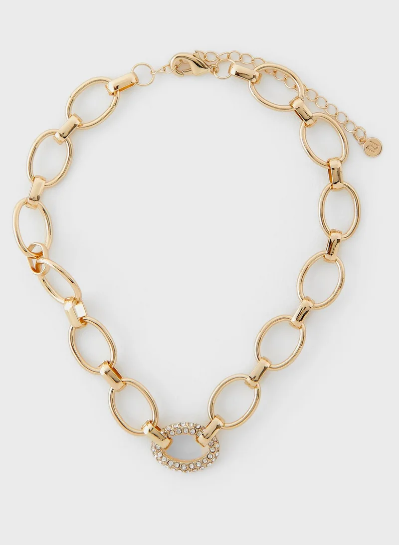 RIVER ISLAND Statement Chain Layer Necklace