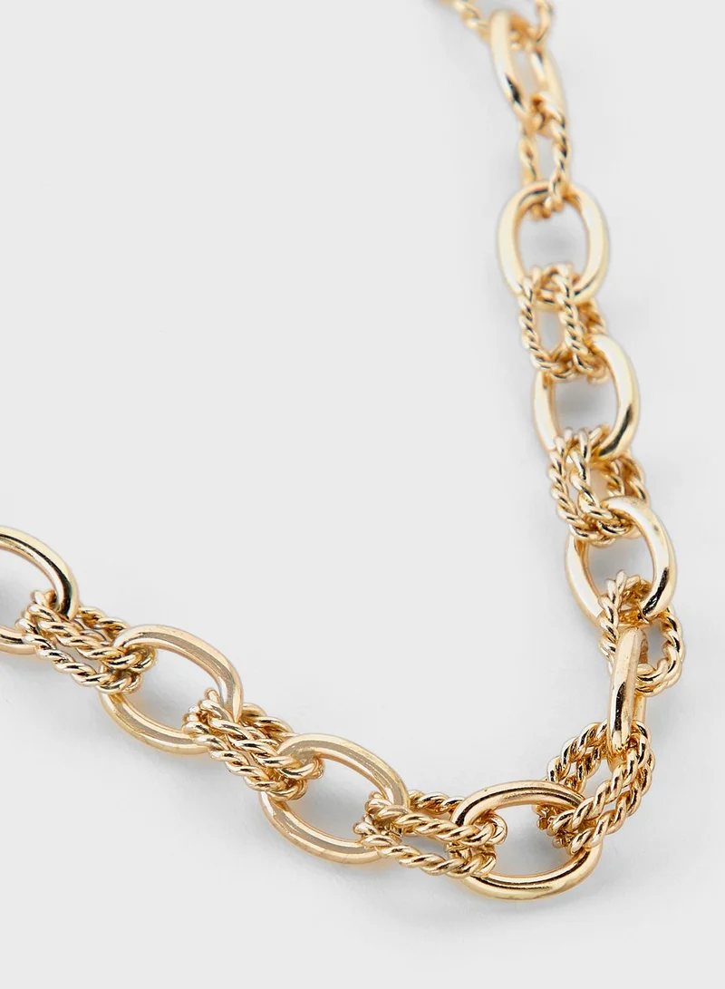 RIVER ISLAND Statement Chain Layer Necklace