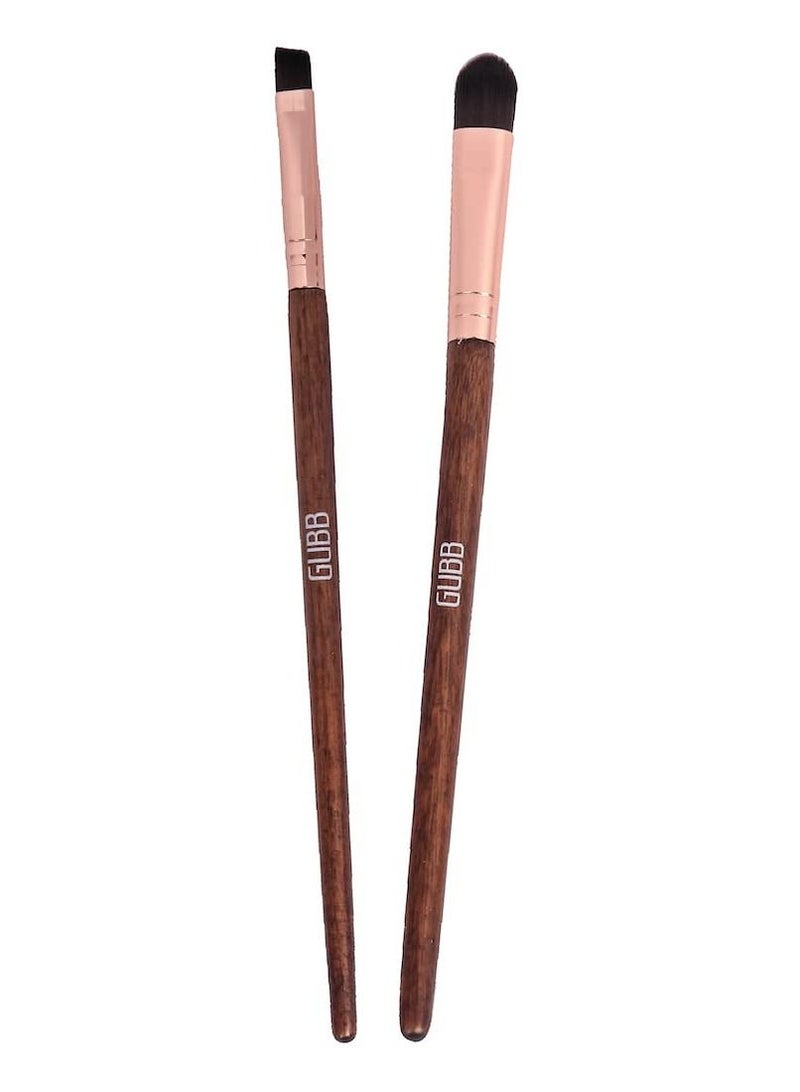 GUBB GUBB Eye Liner and Eyeshadow Brush Brown Pack of 2  GubbBK 6715  - Image 1