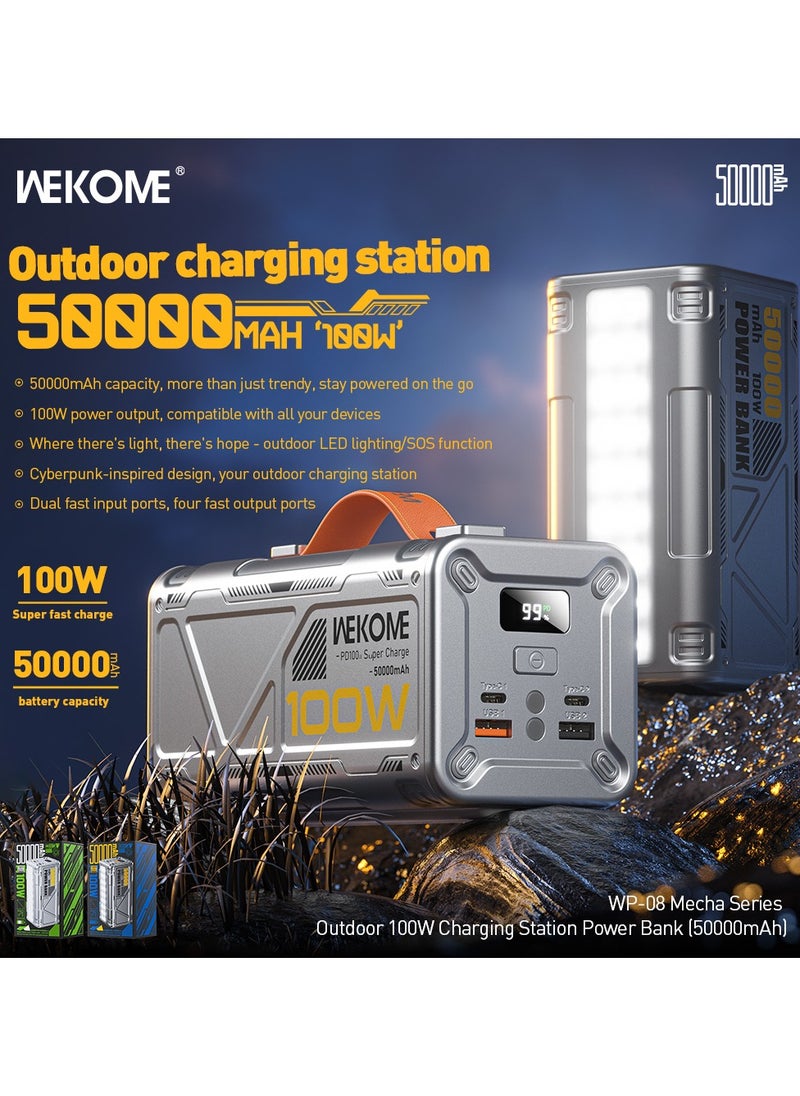 WEKOME - WEKOME WP-08 Power Bank 50000mAh - Ultra High-Capacity Fast Charging with Dual Type-C Inputs & LED Display - Image 1