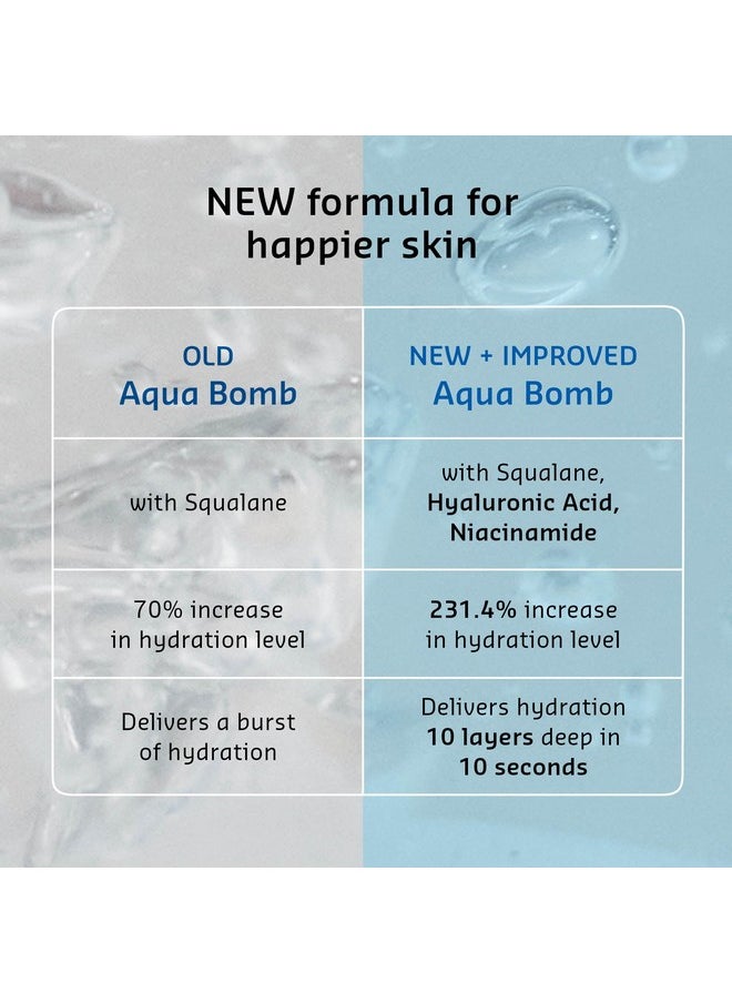 The True Cream Aqua Bomb New & Improved Hydration In 10 Seconds Hyaluronic Acid Niacinamide Lightweight Hydrating Daily Moisturizer Face Cream All Skin Types Combination Oily Dry