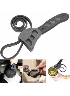 Universal Rubber Strap Wrench Set Jar Opener Oil Filter 19.7 in Length Adjustable Wrench Tool Pipe Multifunctional Wrench Tools for Mechanics Plumbers