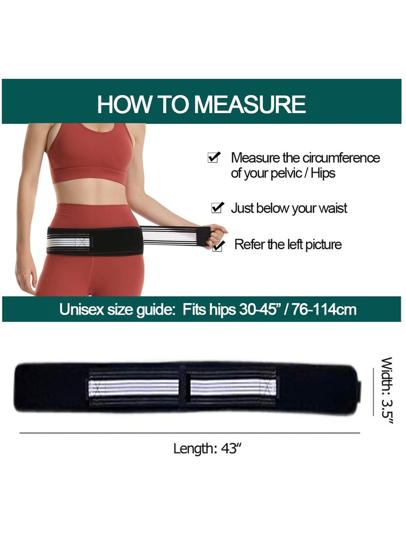 GUDOO Sacroiliac SI Joint Hip Belt Lower Back Support Brace Hip Braces for Hip Pain Alleviate Sciatic Anti-Slip Sacroiliac Belt Pilling-Resistant Pelvic Belt for Men Women - Image 5