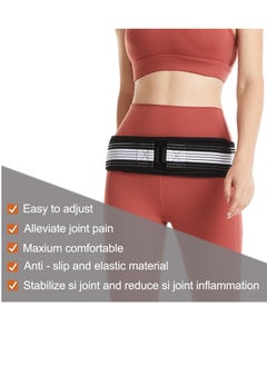 GUDOO Sacroiliac SI Joint Hip Belt Lower Back Support Brace Hip Braces for Hip Pain Alleviate Sciatic Anti-Slip Sacroiliac Belt Pilling-Resistant Pelvic Belt for Men Women  - Image 4