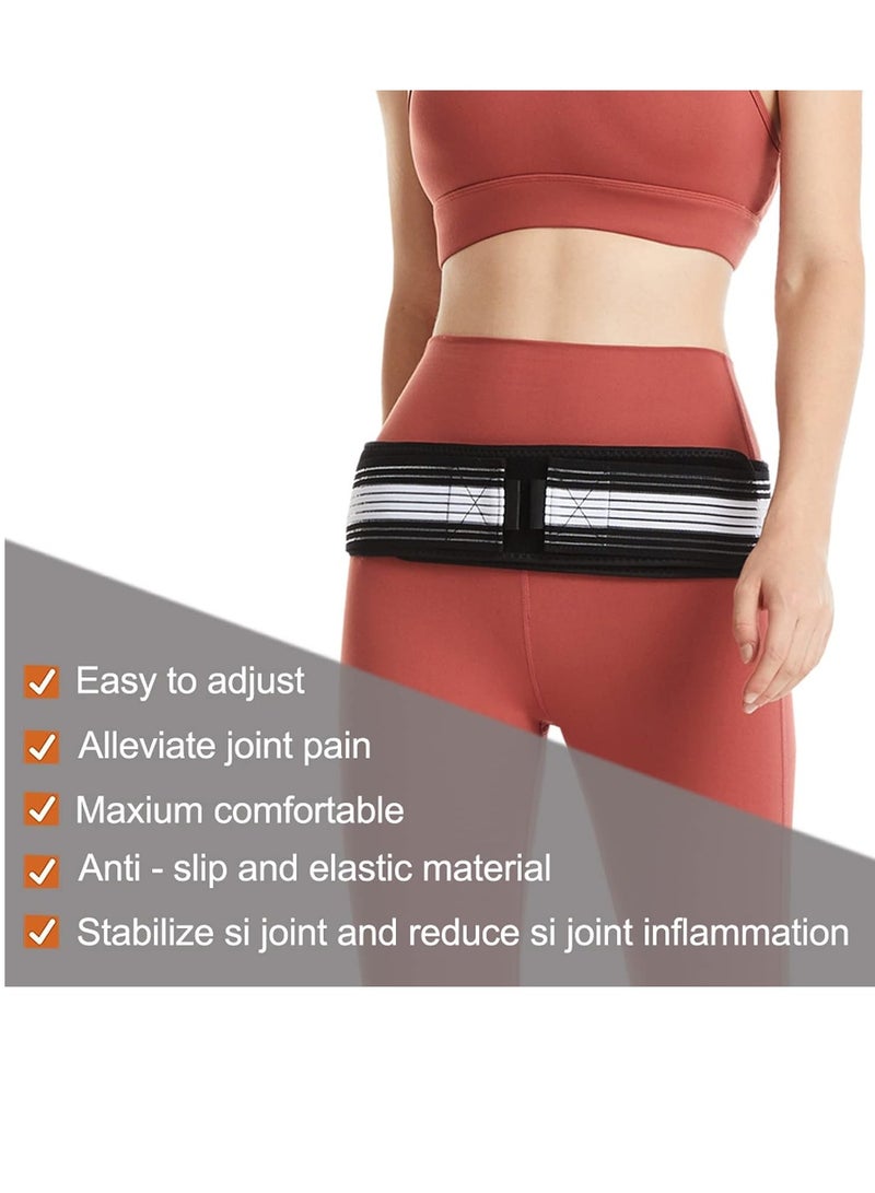 GUDOO Sacroiliac SI Joint Hip Belt Lower Back Support Brace Hip Braces for Hip Pain Alleviate Sciatic Anti-Slip Sacroiliac Belt Pilling-Resistant Pelvic Belt for Men Women - Image 4