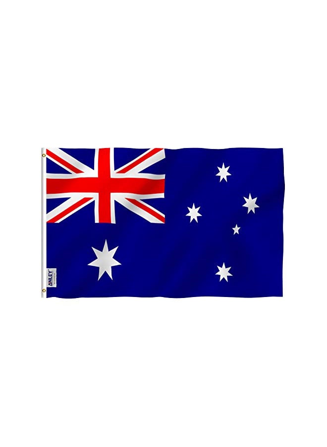 Anley ANLEY Fly Breeze 3x5 Foot Australia Flag - Vivid Color and Fade Proof - Canvas Header and Double Stitched - Australian National Flags Polyester with Brass Grommets 3 X 5 Ft  - Image 1