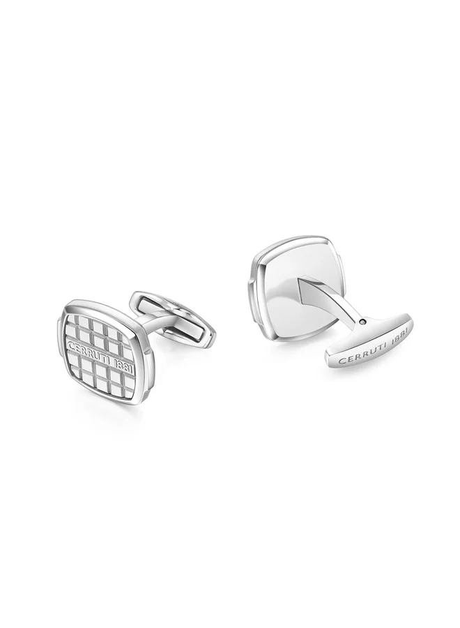 CERRUTI 1881  Gianno Silver Stainless Steel Cufflinks for Men for Men | Best Price UAE