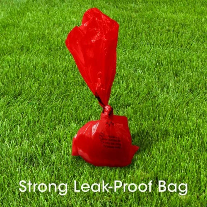 Waste pick-up bags for outdoor use, premium plastic material, black color, extra-large 140-bag refill pack 9x14 inches with tear-resistant strength - Image 4