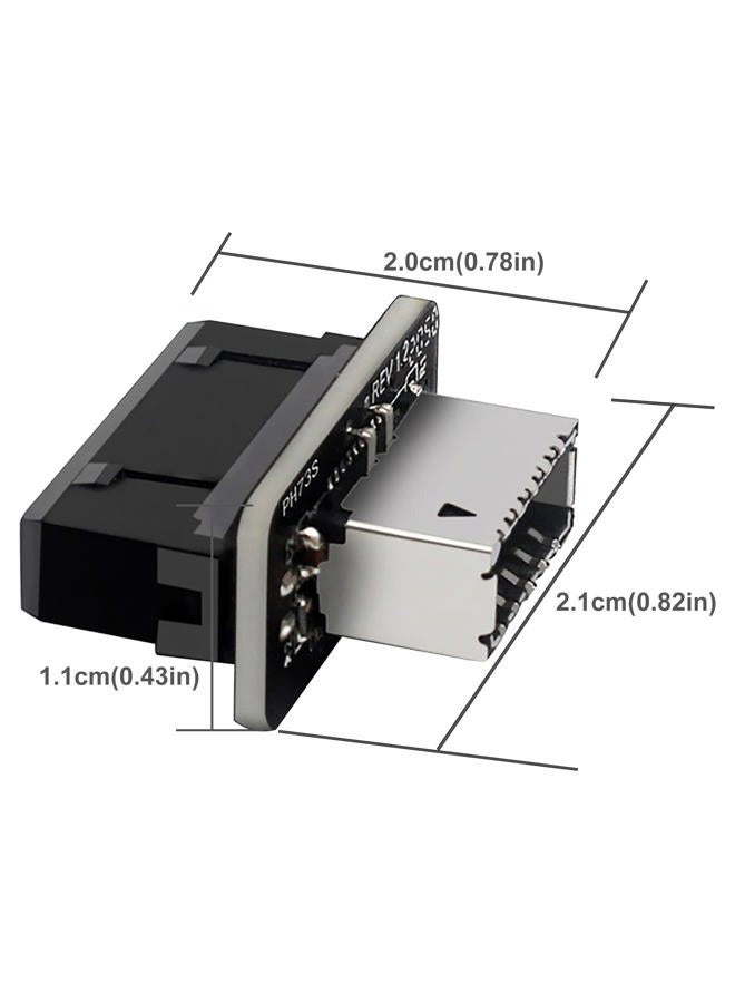 COMeap USB 3.2 Gen 1 to USB 3.2 Gen 2 Header Adapter, USB 3.1 Type-E Key-A to USB 3.0 20 Pin Header Converter for Type C Motherboard (Vertical Type) - Image 5