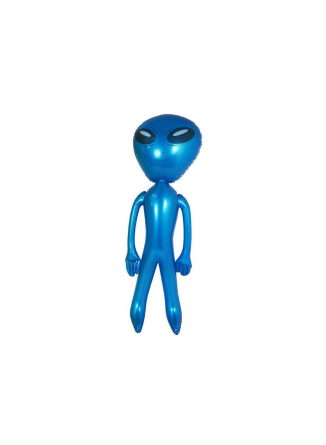 Loquat Product Inflatable Alien Toy Large Kids Cartoon Air Model  Toy Bar Party Decorations-Color:Alien-men's Blue 125cm - Image 1