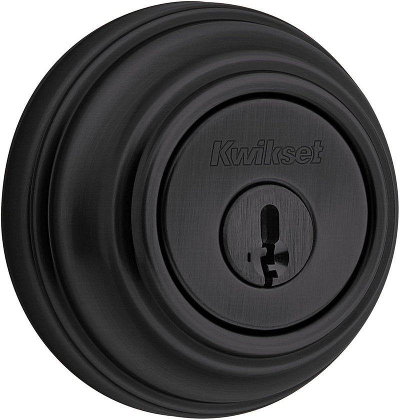 Kwikset Kwikset 985SSTRKP 980 Double Cylinder Keyed Entry Deadbolt from The Signature Series  Matte Black  - Image 1