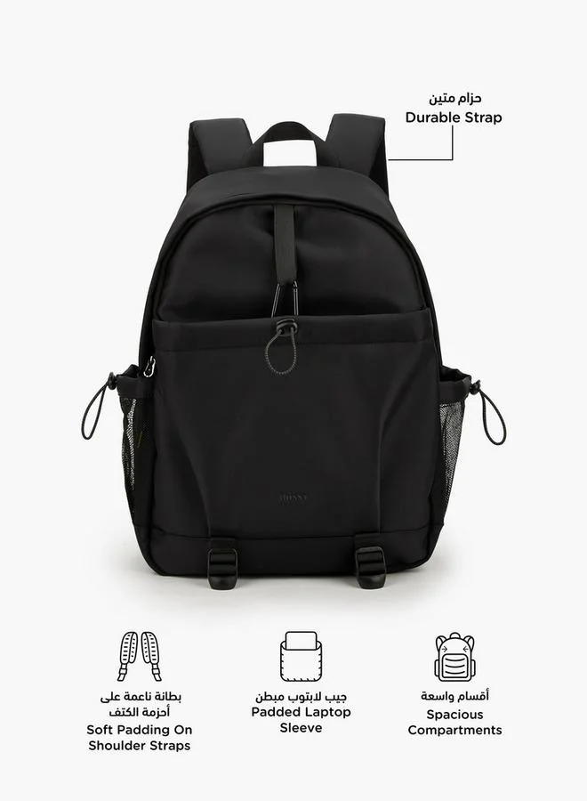 Missy Solid School Backpack With Cord Lock Cinch