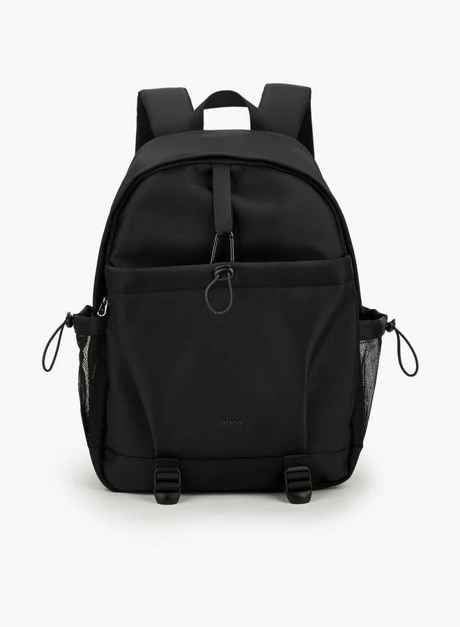 Missy Solid School Backpack With Cord Lock Cinch