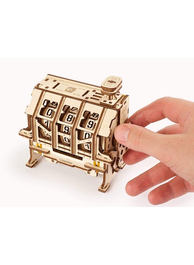 أوجيرز مجموعة نماذج عداد STEM من Ugears - مجموعات نماذج خشبية إبداعية للبالغين والمراهقين والأطفال - مجموعة علوم ميكانيكية ذاتية التجميع - ألغاز تعليمية وهندسية ثلاثية الأبعاد فريدة من نوعها مع تطبيق - Image 4