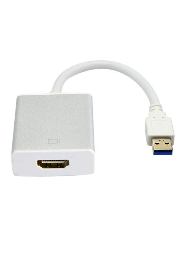 NIBEMINENT Aleesh Usb 3.0 To Hdmi Hd 1080P Video Cable Adapter White - Image 1