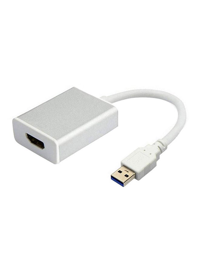 NIBEMINENT Aleesh Usb 3.0 To Hdmi Hd 1080P Video Cable Adapter White - Image 2