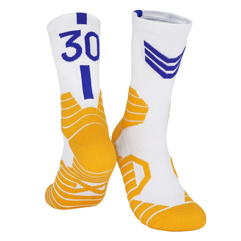 Generic Factory digital professional basketball socks mens thick tube socks childrens socks non-slip high towel bottom sports socks Warriors-Prineland 30 - Image 1