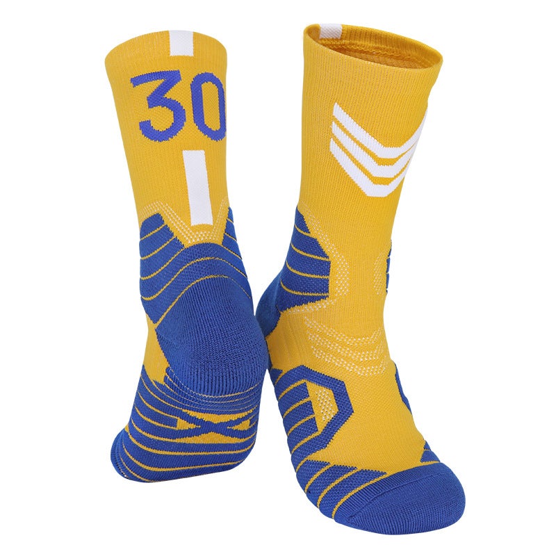 Generic Factory digital professional basketball socks mens thick tube socks childrens socks non-slip high towel bottom sports socks Warriors-Prineland 30 - Image 3