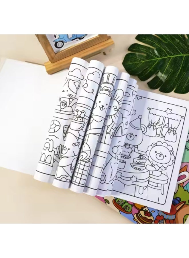 LYNLYN 40-Page Kids’ Doodle Coloring Book, Reusable and Stick-On Wall Design, Thick Paper for Drawing and Art Activities, Ideal for School, Students, Creative Learning Supplies - Image 5